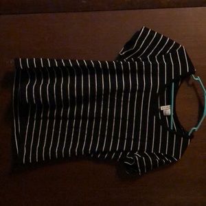 black and white striped tshirt